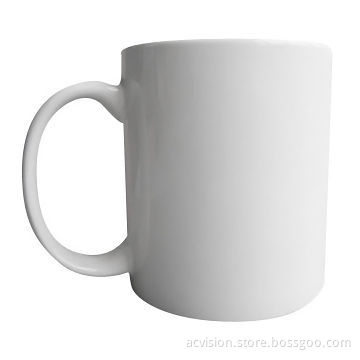 Stoneware Mug with White Glazed Surface Finish and 11oz Capacity